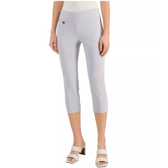 Alfani Silver Pull-On Capri with Tummy-Control - Picture 1 of 4